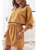 Mustard sweatshirt and skirt set 0523 - Online store - Boutique